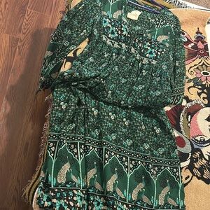 Peacock maxi dress